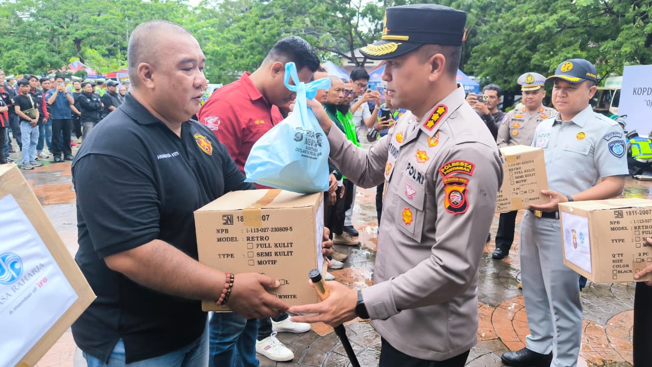 Kolaborasi Polisi dan Komunitas Ojol di Pontianak, Apel Kamtibmas Digelar untuk Jaga Keamanan Wilayah