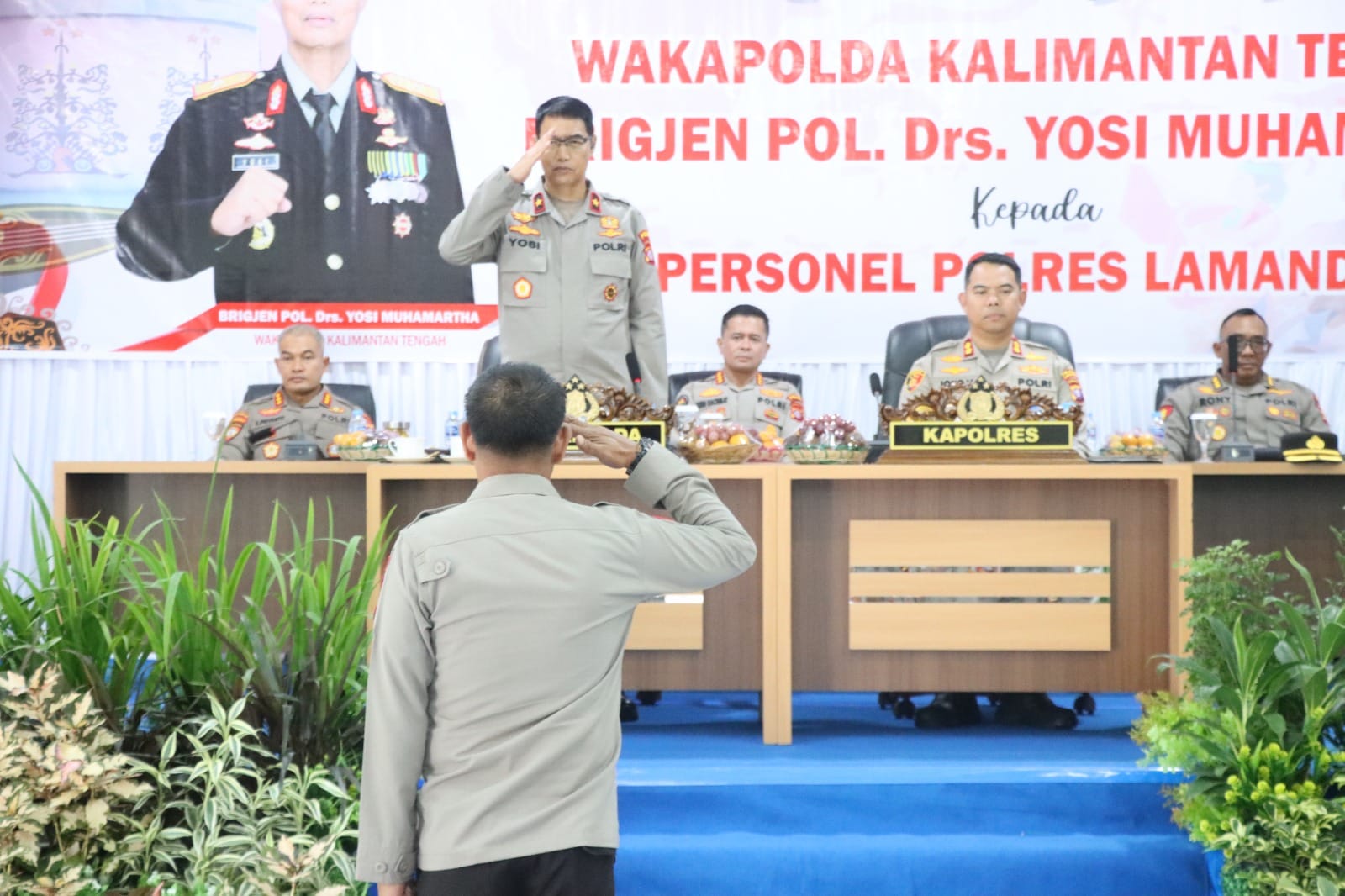 Kunjungan Kerja Wakapolda Kalteng di Polres Lamandau, Tekankan Peningkatan Kinerja Personel