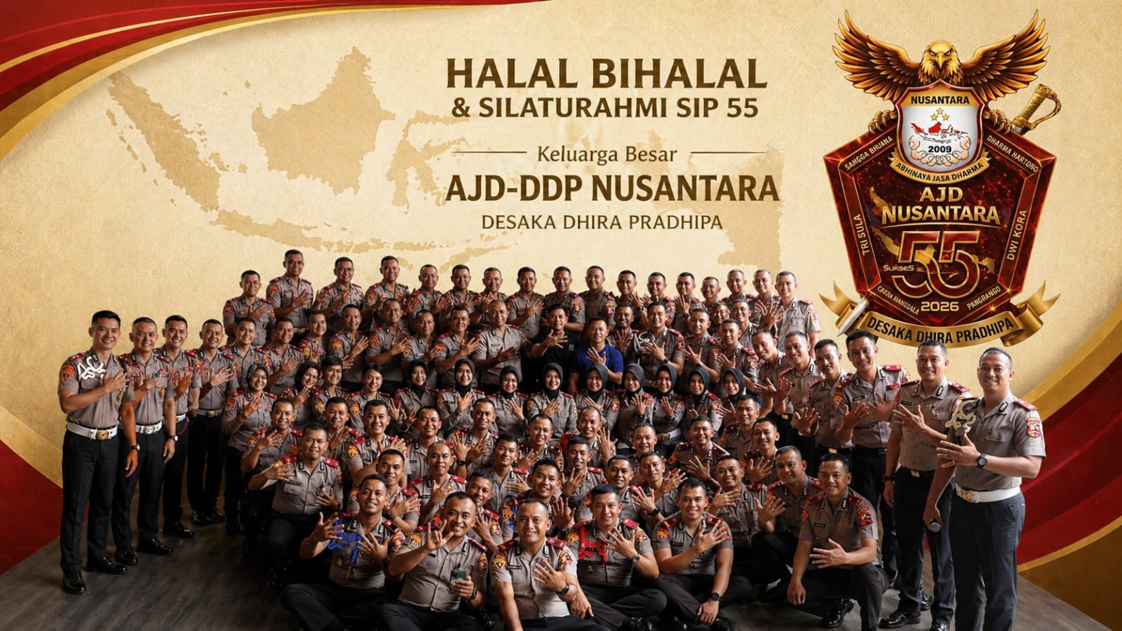 AJD-DDP Nusantara Gelar Halal Bihalal SIP 55 untuk Pererat Soliditas dan Kebersamaan