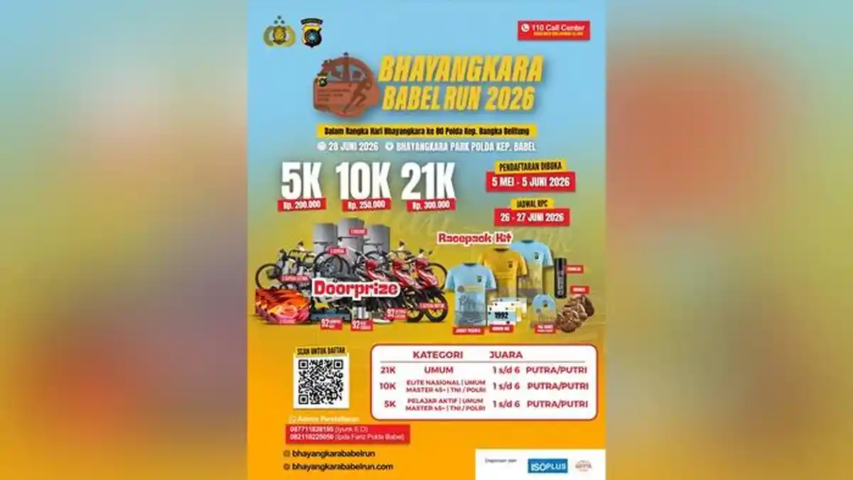Polda Babel Ajak Masyarakat Ikut Bhayangkara Babel Run 2026, Pendaftaran Resmi Dibuka