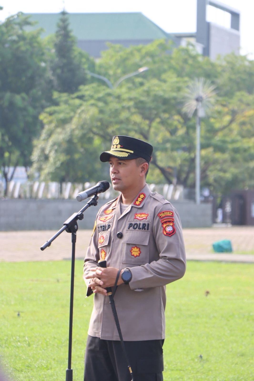 Pastikan Situasi Kondusif, Kapolresta Pontianak Pimpin Apel Pengamanan Aksi SPARKA