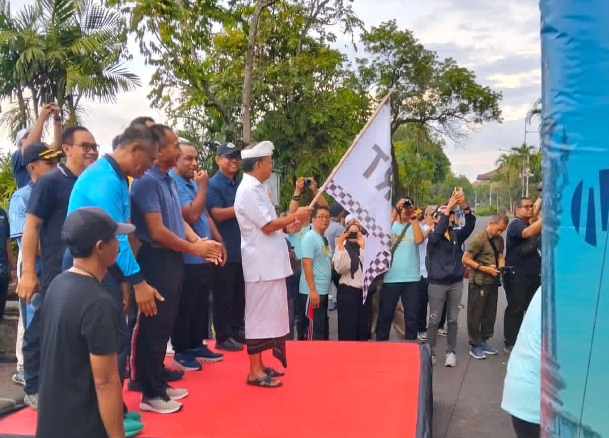 Polda Bali Amankan Jalan Santai May Day di Renon, Kegiatan Berlangsung Damai