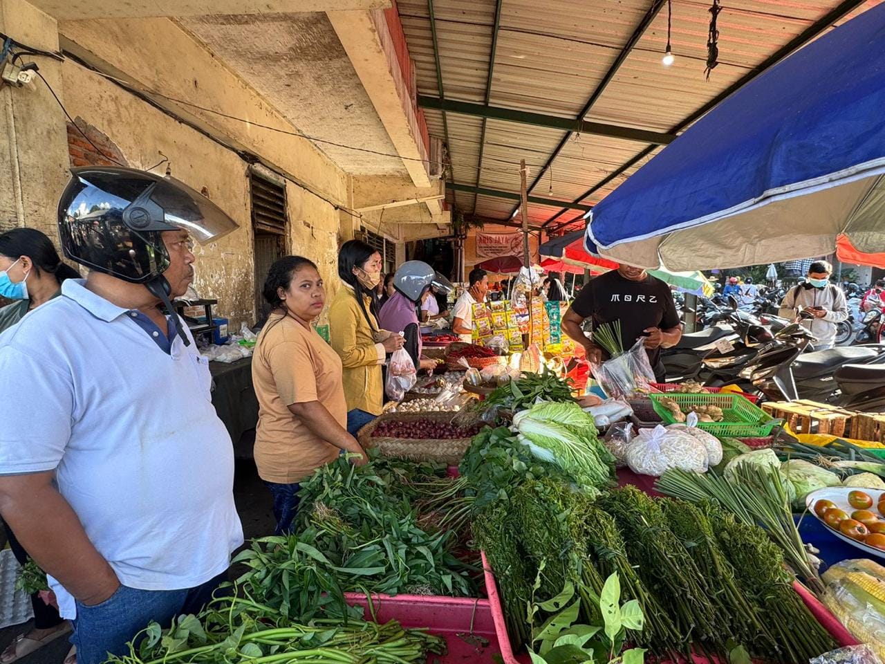 Sidak Pasar, Satgas Pangan Polda Bali Pastikan Harga Sesuai HET