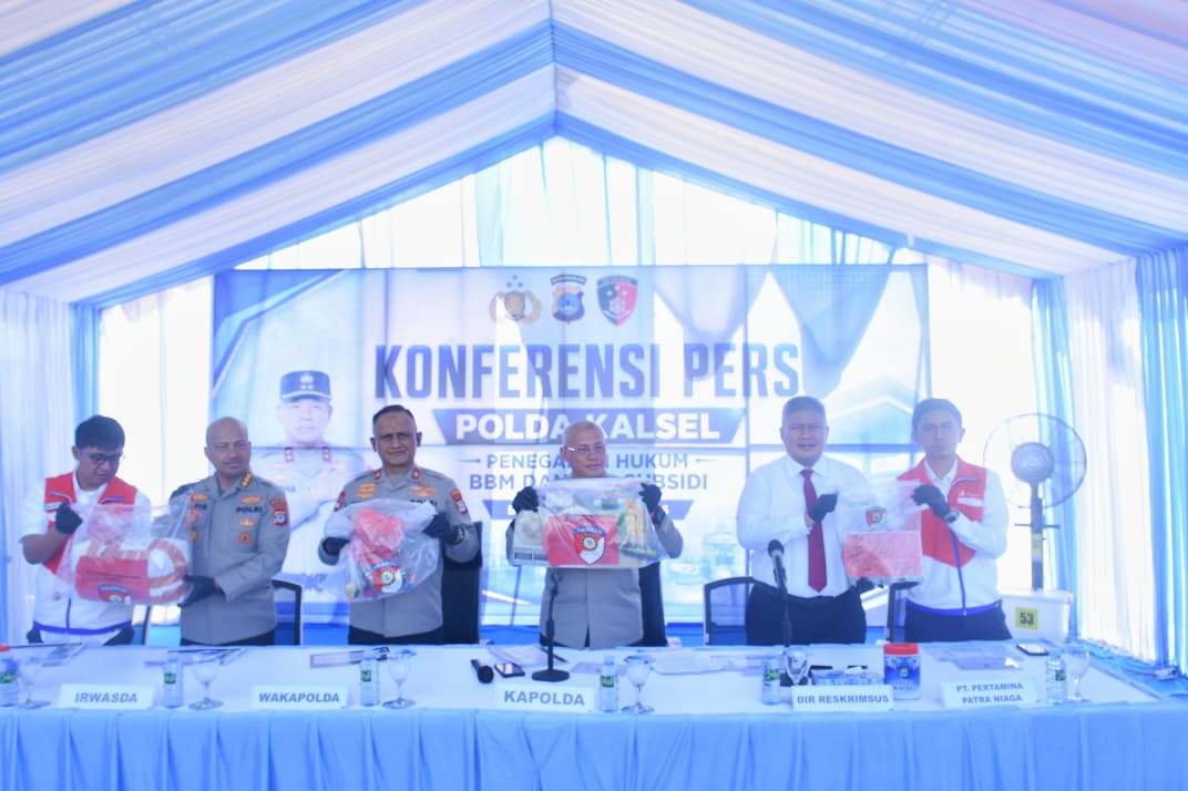 Polda Kalsel Ungkap Sindikat Penyalahgunaan BBM dan LPG Bersubsidi, Kerugian Negara Capai Rp.12,4 Miliar