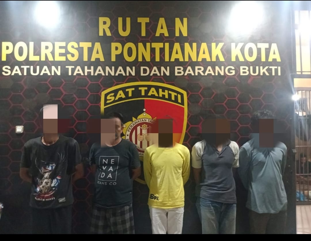 Ungkap Kasus Curat, Satreskrim Polresta Pontianak Amankan Lima Tersangka