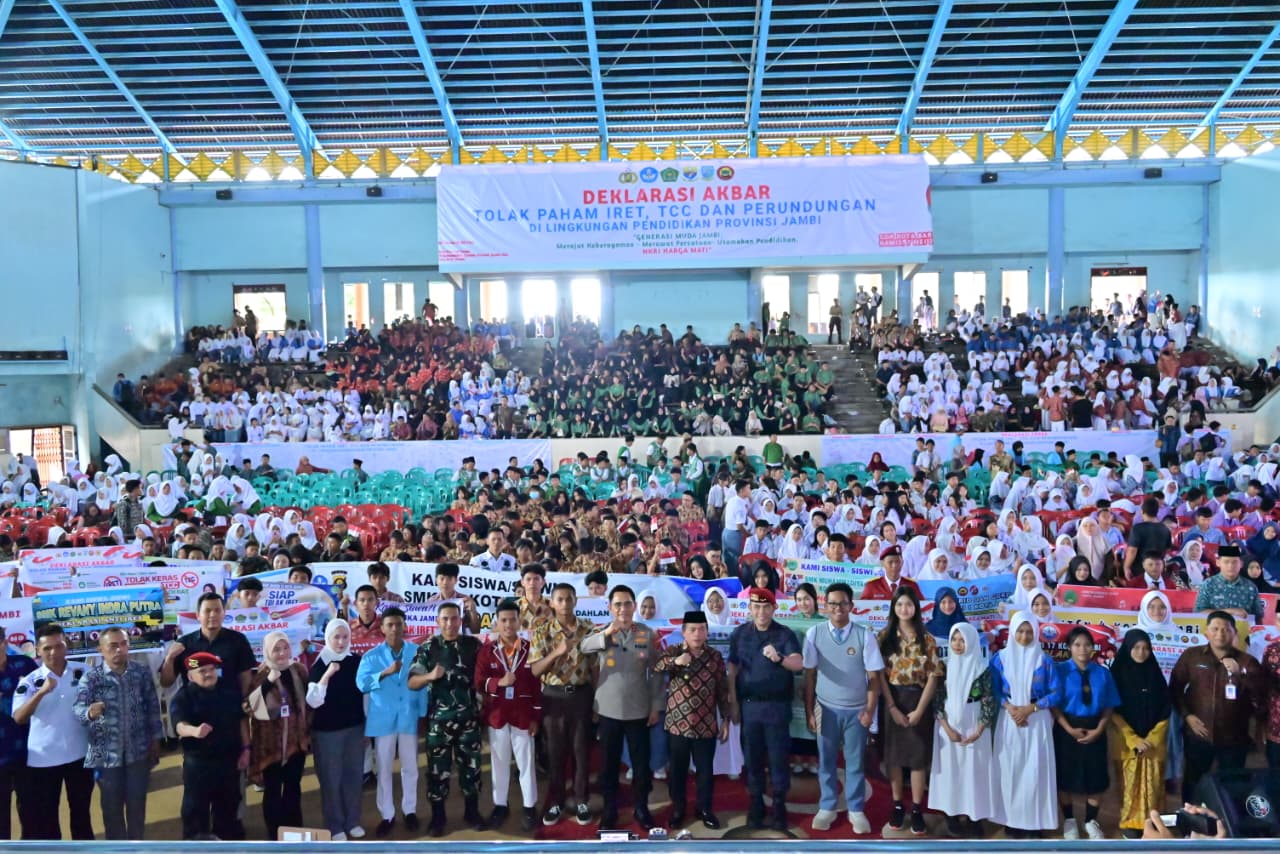 Polda Jambi Bersama Pemprov Gelar Sosialisasi Akbar Cegah Radikalisme dan Terorisme di Lingkungan Pendidikan