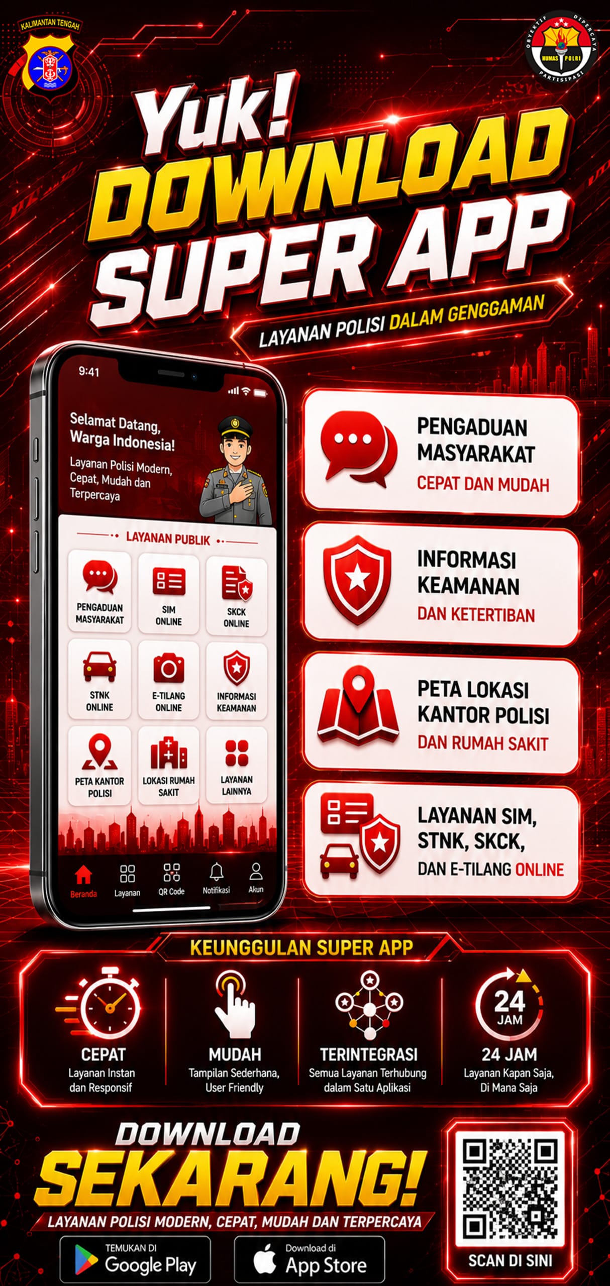 Polda Kalteng Dorong Pemanfaatan Super App untuk Percepat dan Mudahkan Pelayanan Kepolisian