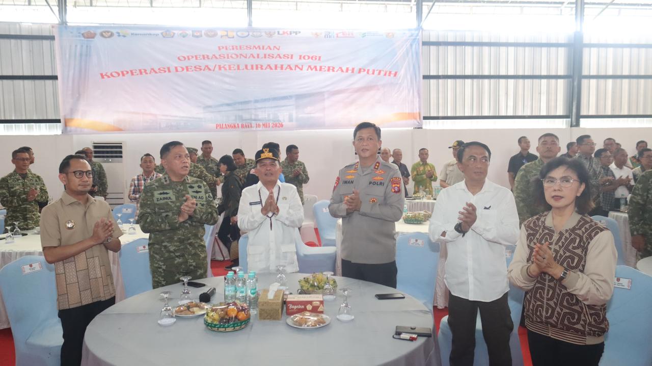 Dukung Penguatan Ekonomi Rakyat, Kapolda Kalteng Ikuti Peluncuran 1.061 Kopdes Merah Putih