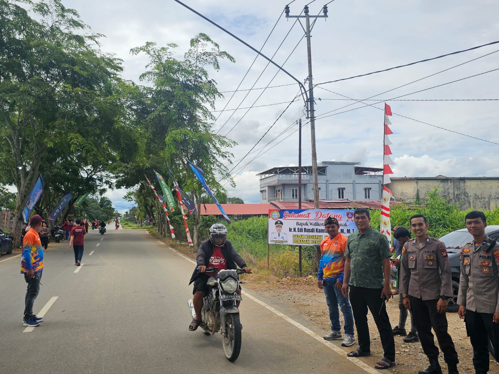 Polsek Pontianak Utara Kawal Pengamanan Perayaan HUT Damkar Bhakti 28 ke-5