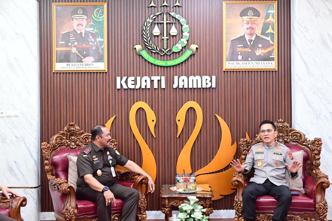 Kunjungi Kejati Jambi, Kapolda Bahas Penguatan Koordinasi Penegakan Hukum
