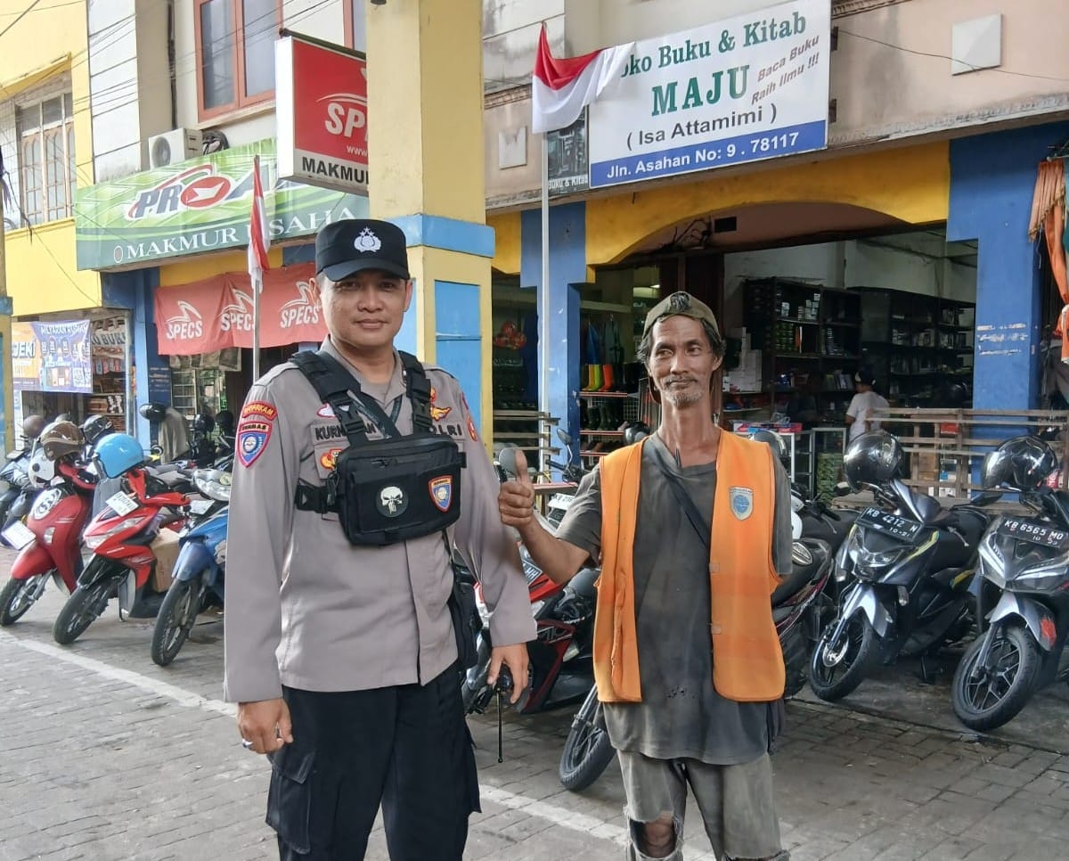 Wujudkan Situasi Kondusif, Pos Polisi Serayu Polsek Pontianak Kota Hadir Lewat Patroli Rutin