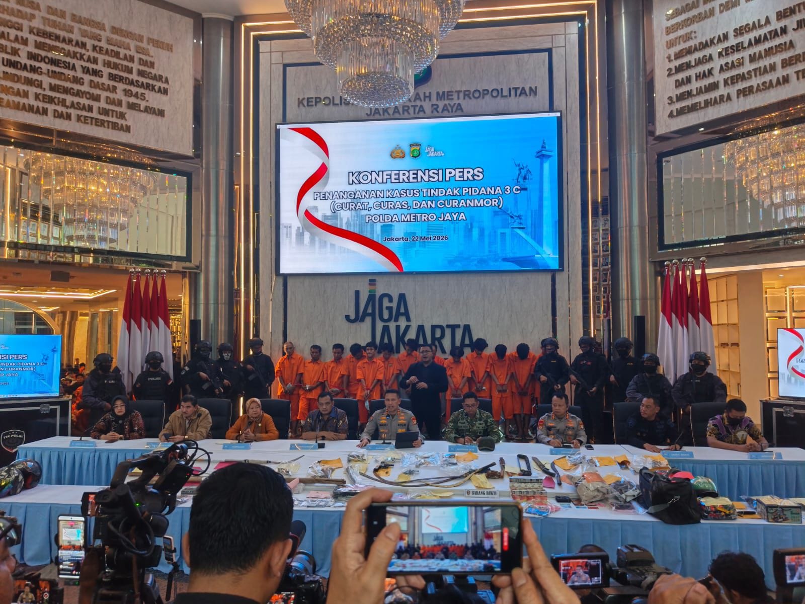 Polda Metro Jaya Ringkus 173 Pelaku dalam Pengungkapan 127 Kasus Kejahatan Jalanan