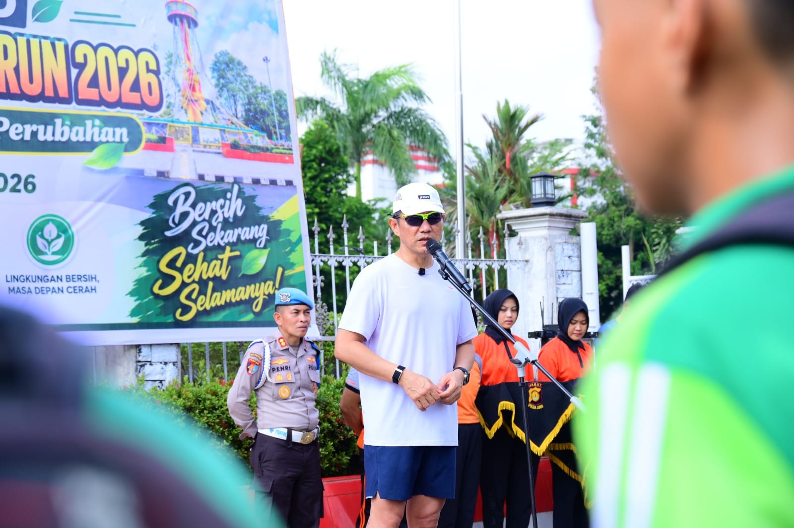 Sambut Hari Bhayangkara ke-80, Polda Jambi Gelar Gerakan Bersama Bersih Lingkungan Road to Presisi Merdeka Run 2026