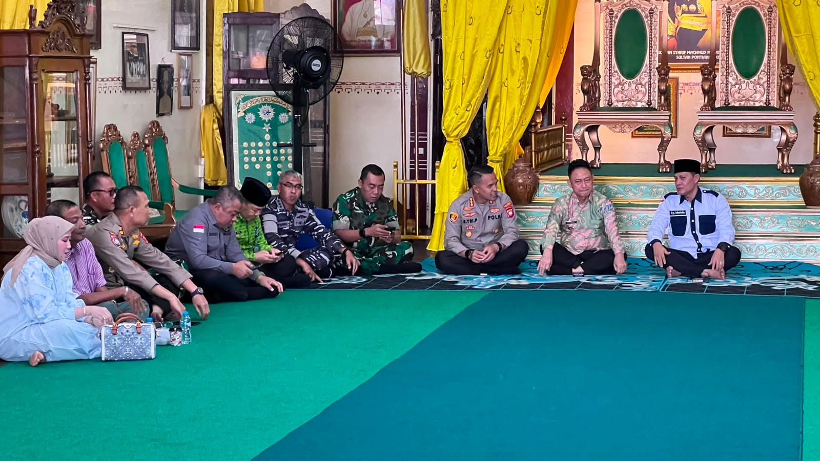 Perkuat Kolaborasi Lintas Sektor, Kabagops Polresta Pontianak Ikuti Coffee Morning Bersama Sultan Pontianak XI
