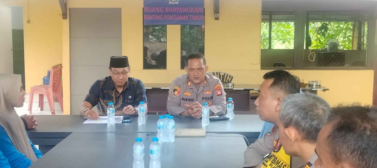 Bahas Sosialisasi Rehabilitasi, Kapolsek Pontianak Timur Sambut Audiensi BNN Provinsi Kalbar