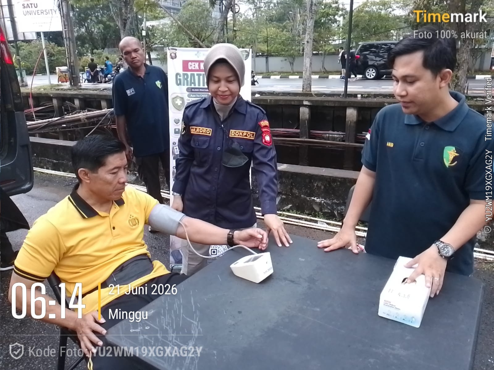 Siedokkes Polresta Pontianak Hadirkan Layanan Cek Kesehatan Gratis untuk Warga di Car Free Day