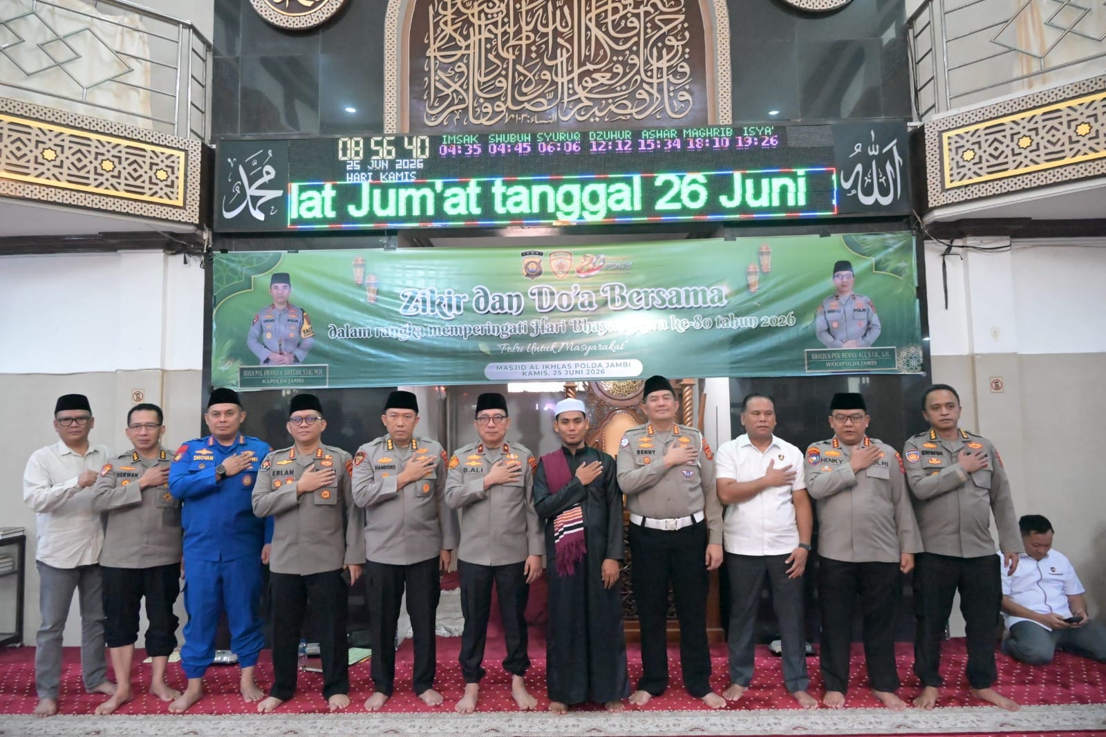Wujud Syukur dan Pengabdian, Polda Jambi Gelar Doa Bersama Lintas Agama Sambut Hari Bhayangkara ke-80