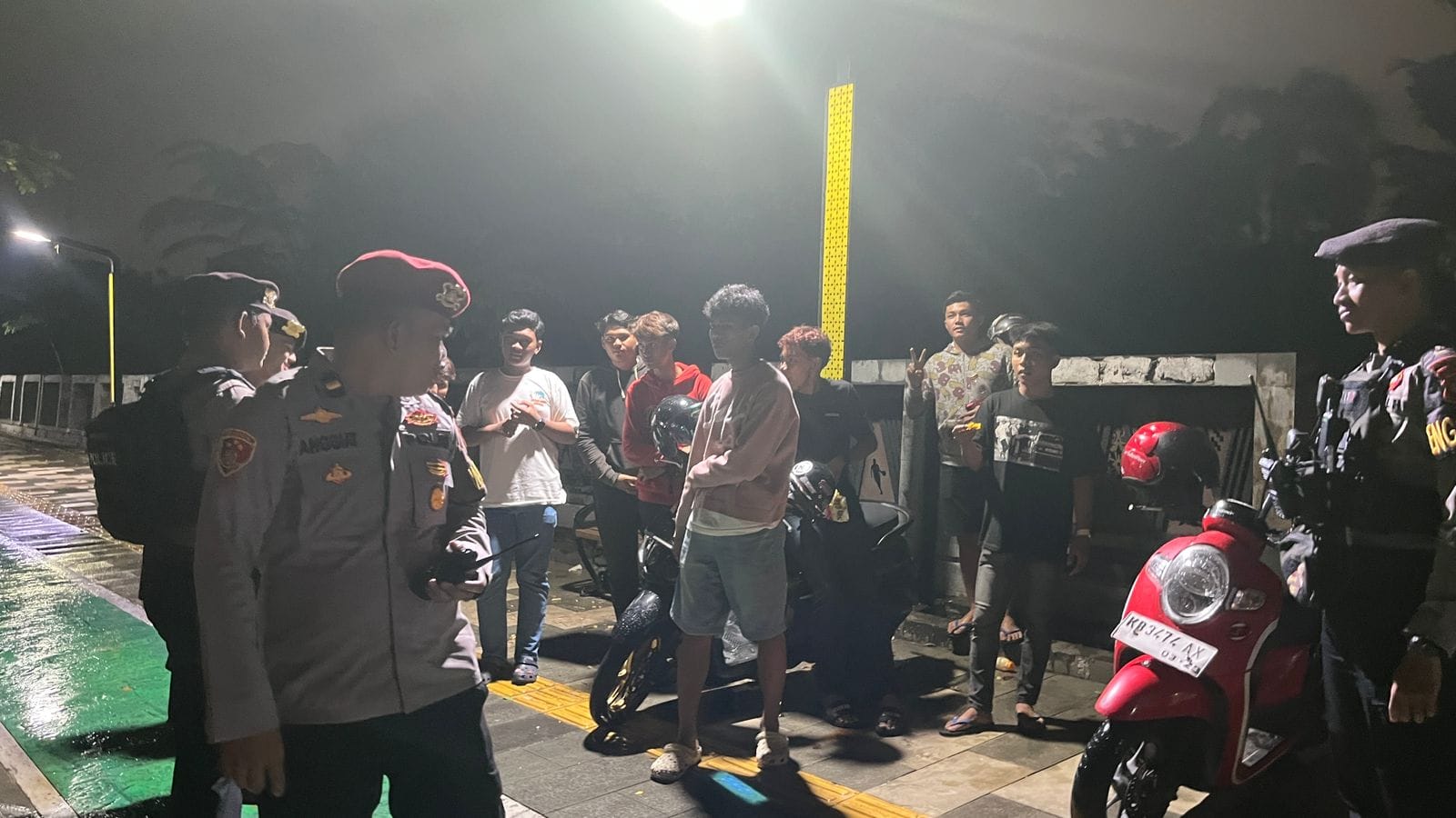 Patroli Skala Besar Polresta Pontianak Sasar Titik Rawan Demi Kondusivitas Malam Minggu