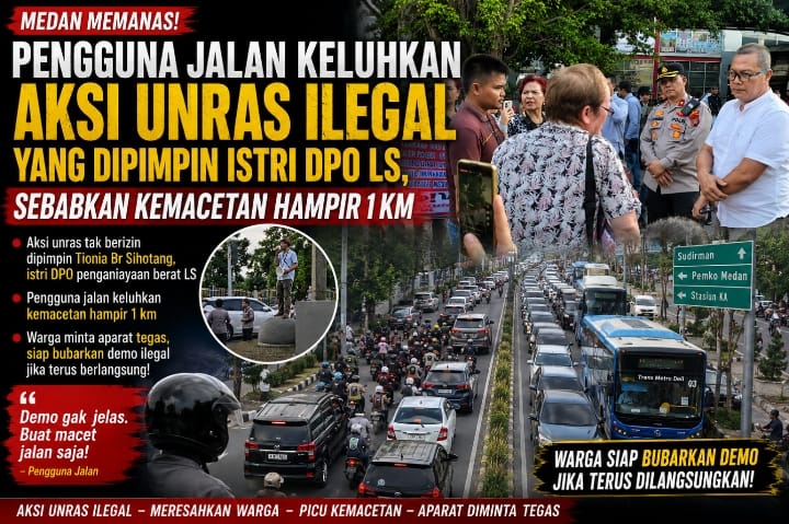 Arus Lalu Lintas Terganggu Akibat Unjuk Rasa di Medan, Warga Harap Ada Solusi