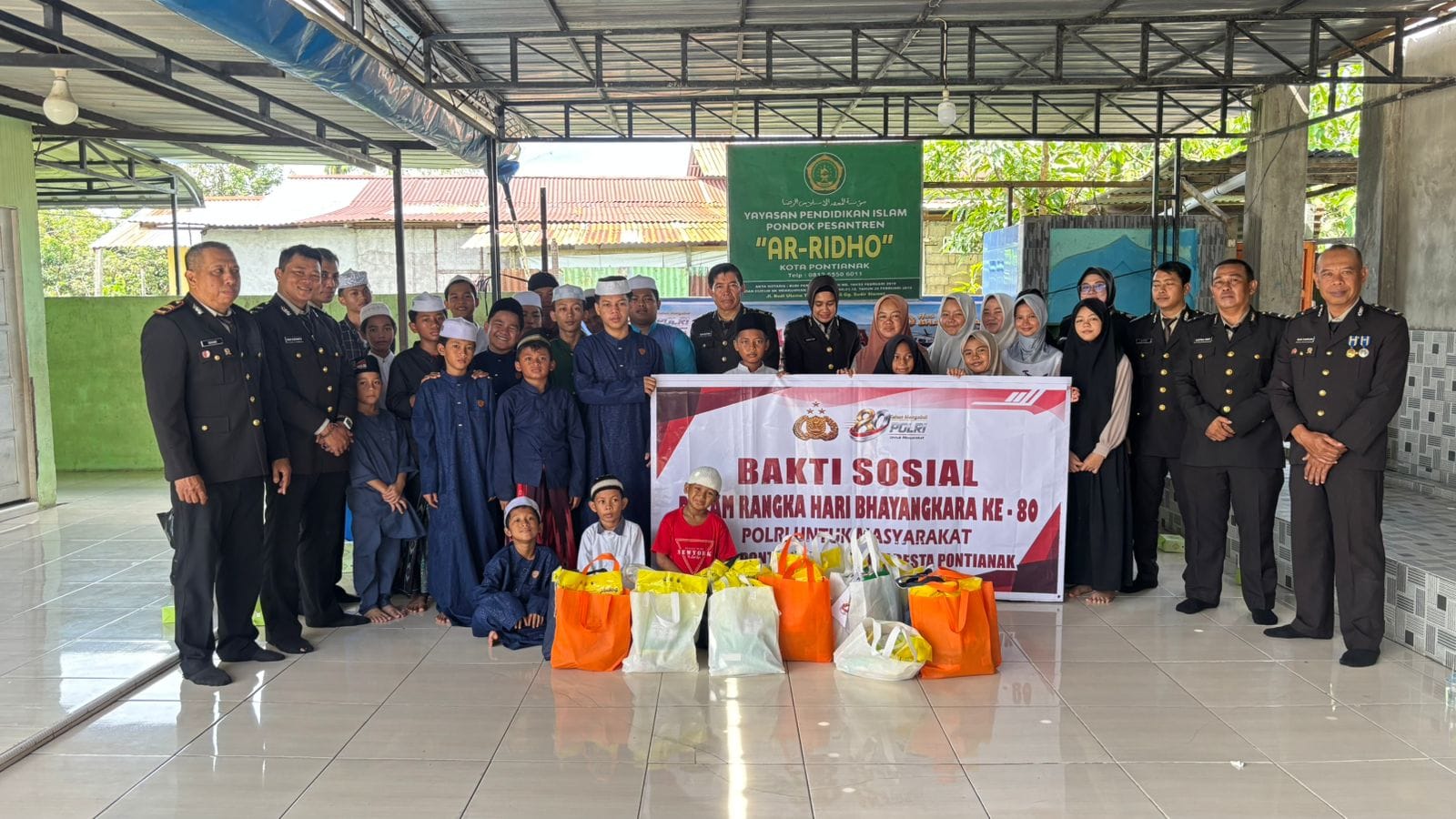 Penuh Kehangatan, Syukuran HUT Bhayangkara ke-80 Bersama Anak Panti Ar-Ridho Diwarnai Doa untuk Polri