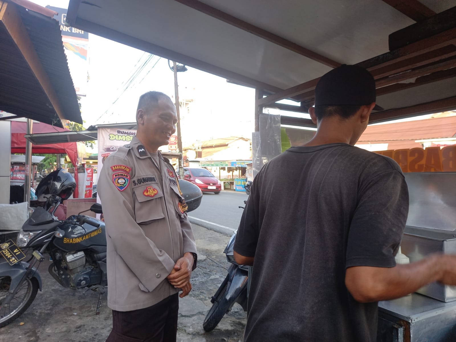 Pererat Kemitraan dengan Masyarakat, Bhabinkamtibmas Sei Jawi Dalam Sampaikan Imbauan Kamtibmas