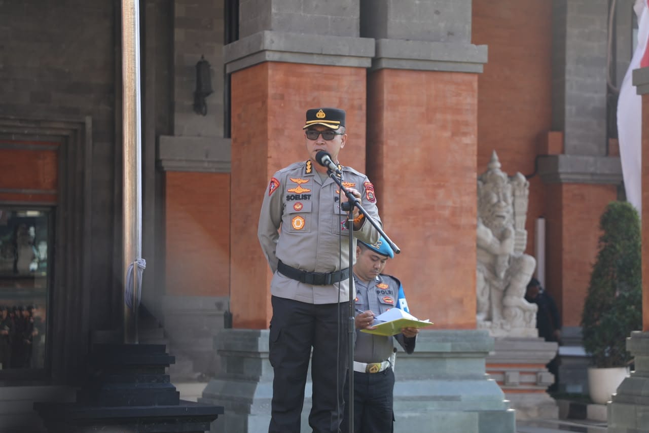 Polda Bali Gelar Apel Kesiapan Pengamanan Kunjungan Kerja Presiden Republik Indonesia di Provinsi Bali