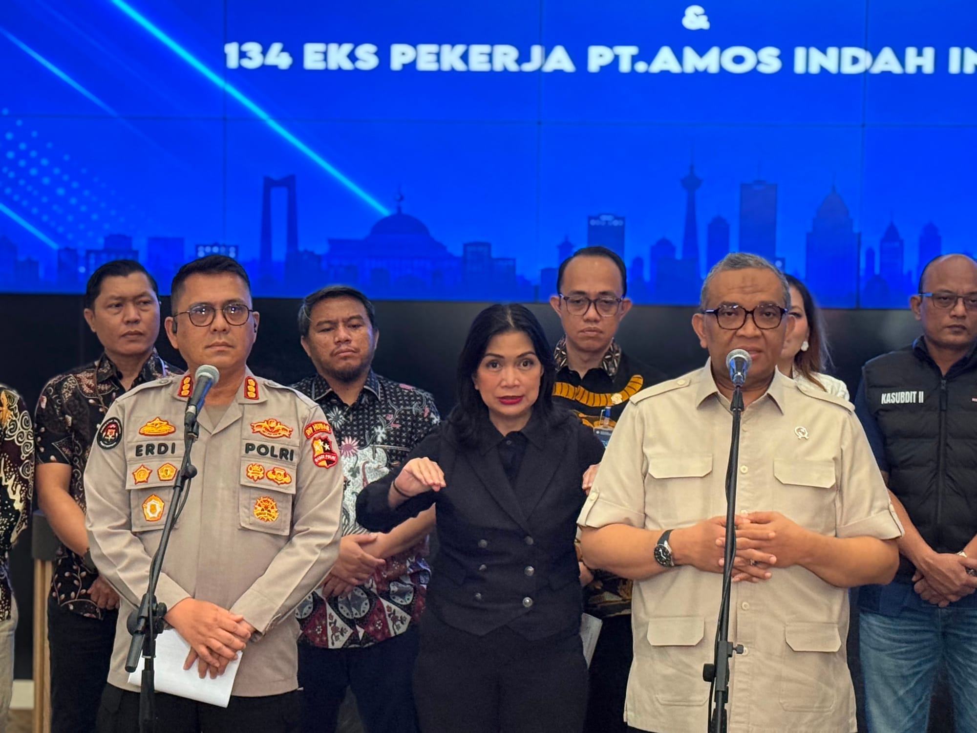Desk Ketenagakerjaan Polri dan Kemnaker Selesaikan Perselisihan PHK 134 Pekerja PT Amos Indah Indonesia