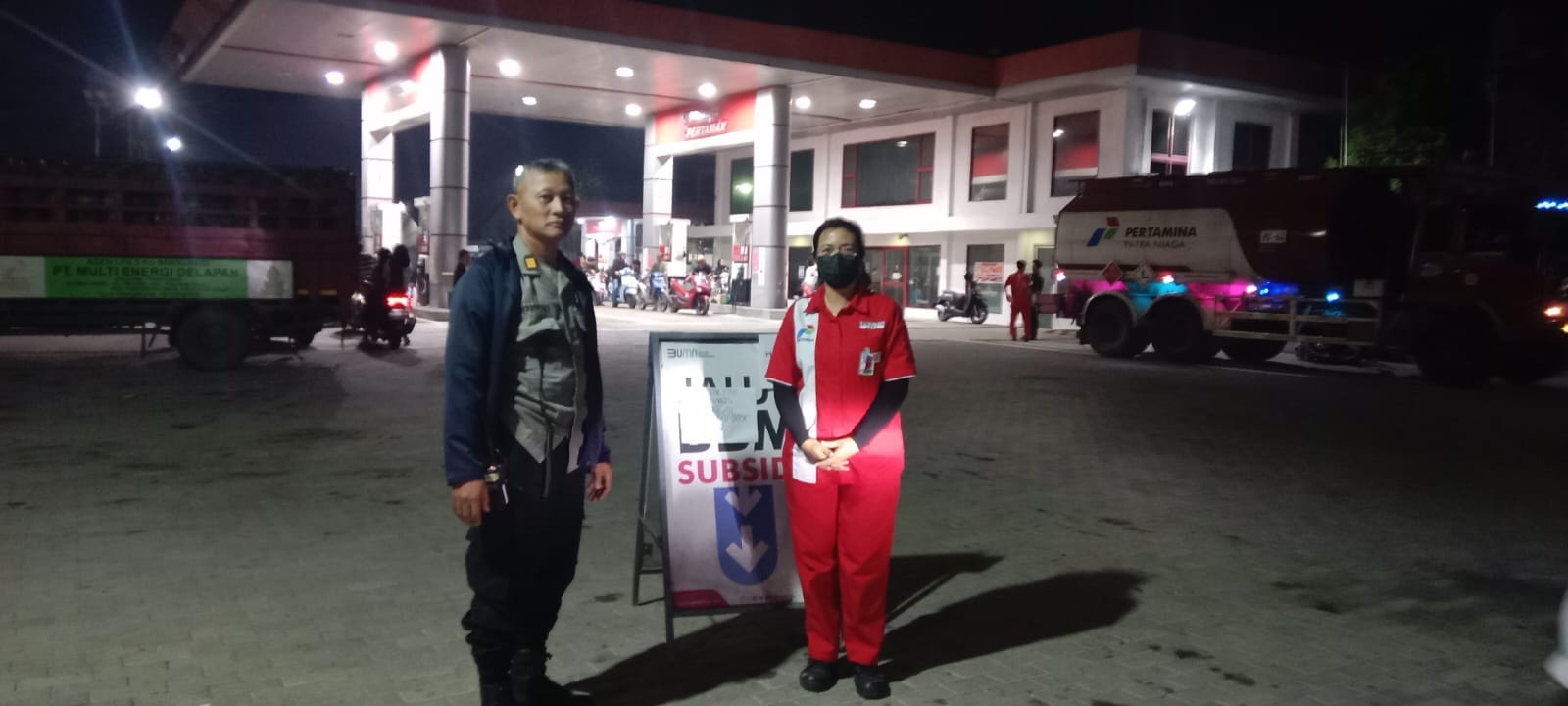 Jaga Kondusivitas, Polsek Pontianak Timur Siagakan Personel di SPBU Antisipasi Panic Buying BBM