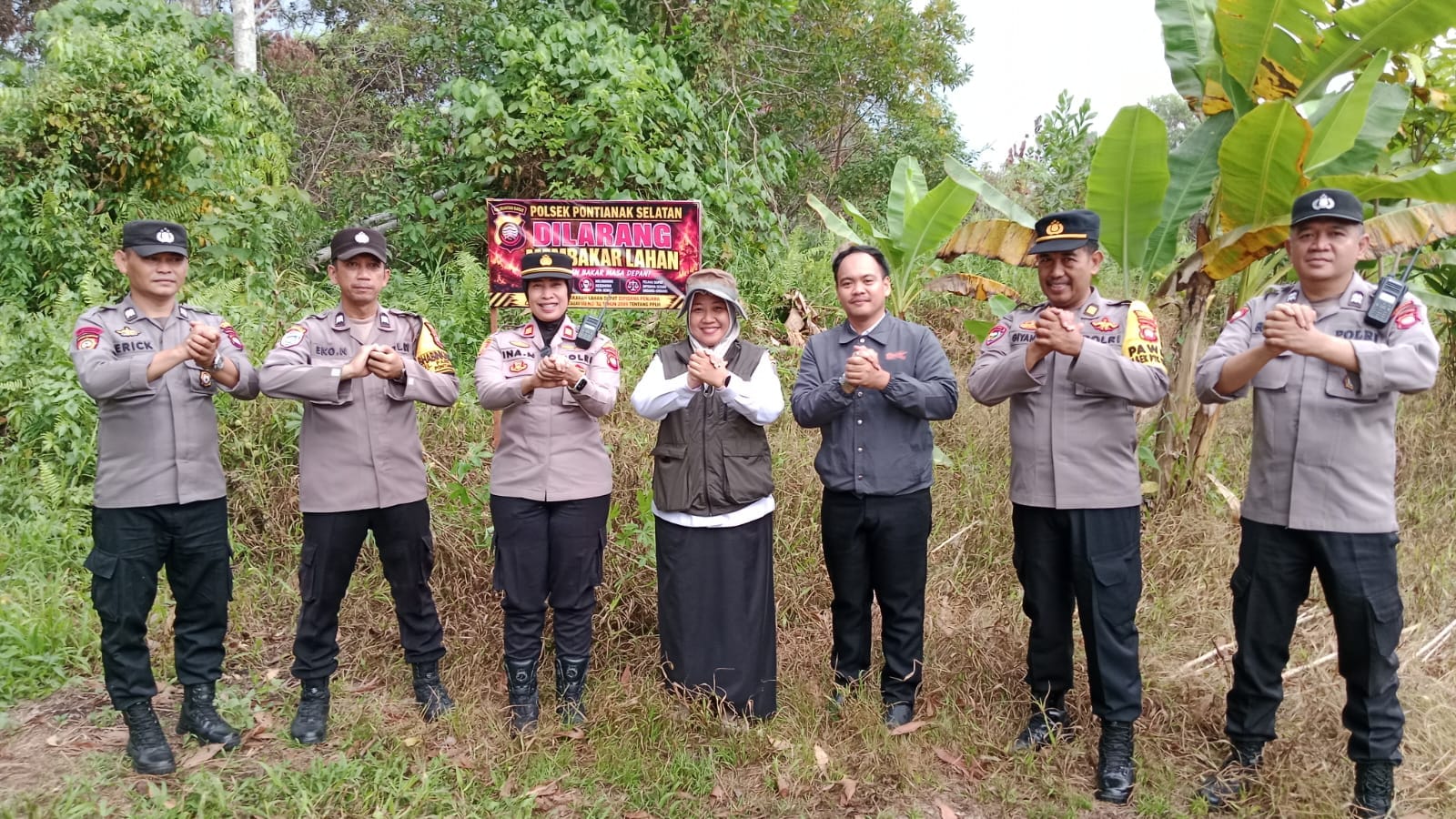 Polsek Pontianak Selatan Perkuat Upaya Pencegahan Karhutla melalui Kolaborasi dengan TNI dan Pemerintah Daerah