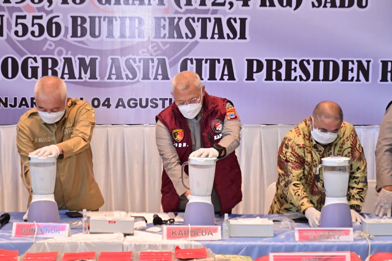 Musnahkan Barang Bukti Narkoba, Polda Kalsel Cegah 863 Ribu Orang Terpapar dan Hemat Biaya Rehabilitasi Rp4,3 Triliun