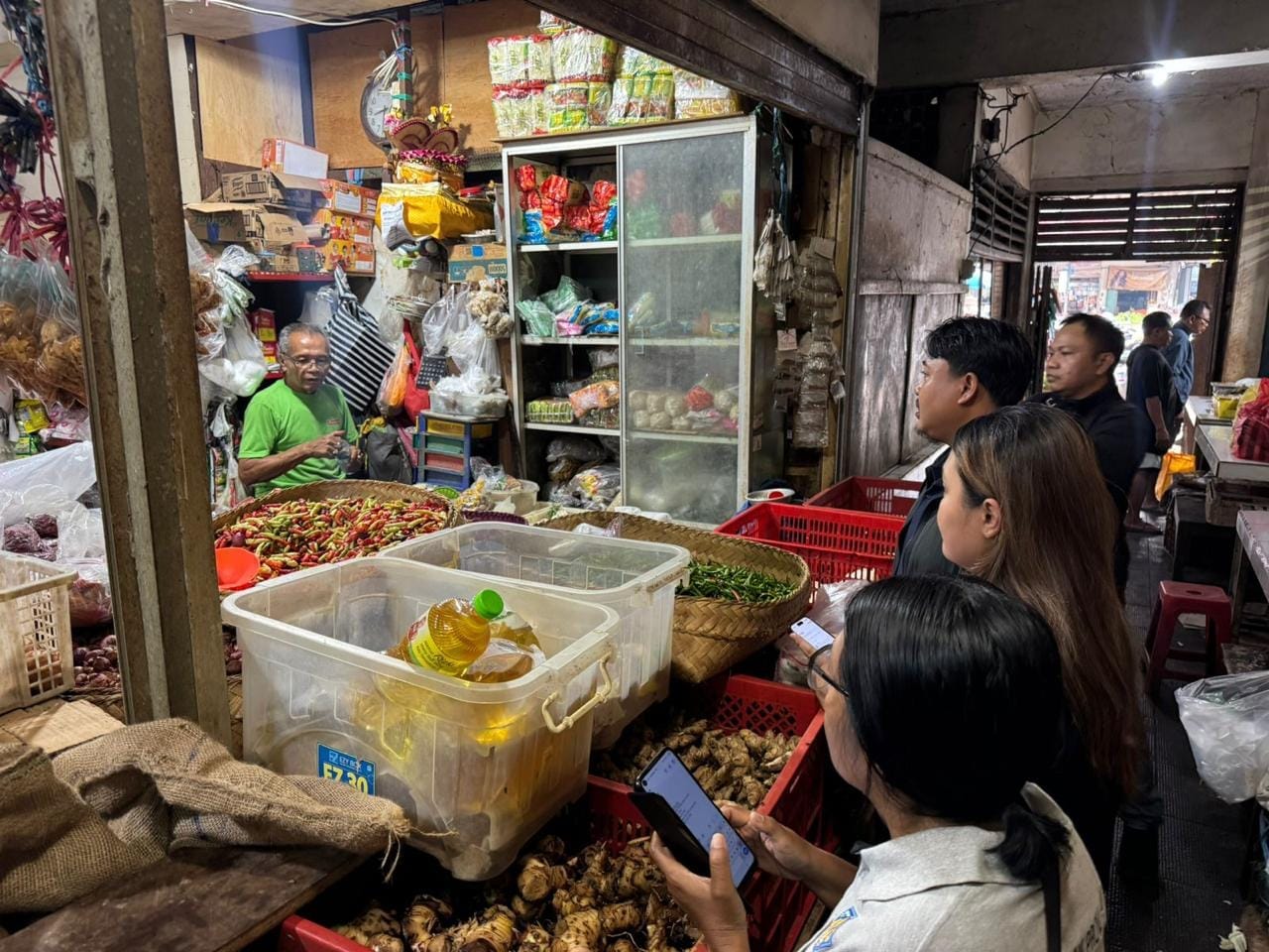 Satgas Saber Pangan Polda Bali Turun ke Pasar, Pastikan Harga dan Stok Bahan Pokok Tetap Aman