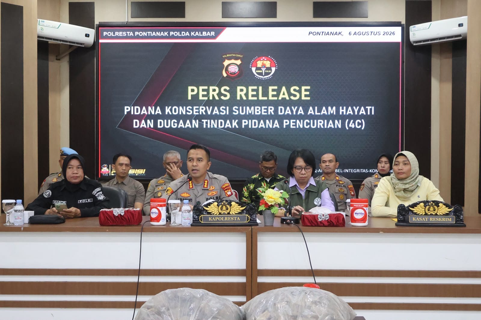 Polresta Pontianak Ungkap Perdagangan Ilegal Sisik Trenggiling, Sita 551  Kilogram Barang Bukti