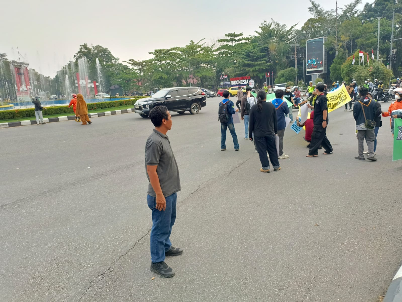 Aksi Damai Aliansi Darurat Asap Digelar, Polresta Pontianak Siagakan Personel Pengamanan