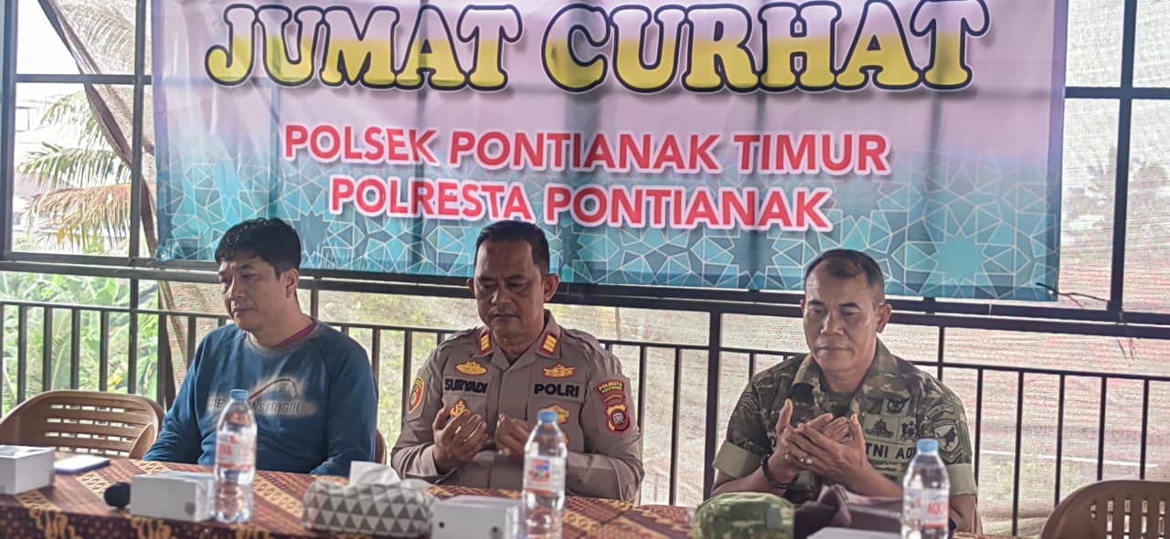 Jum’at Curhat Kapolsek Pontianak Timur Bersama Unsur Forkopimcam dan Pengurus Lingkungan