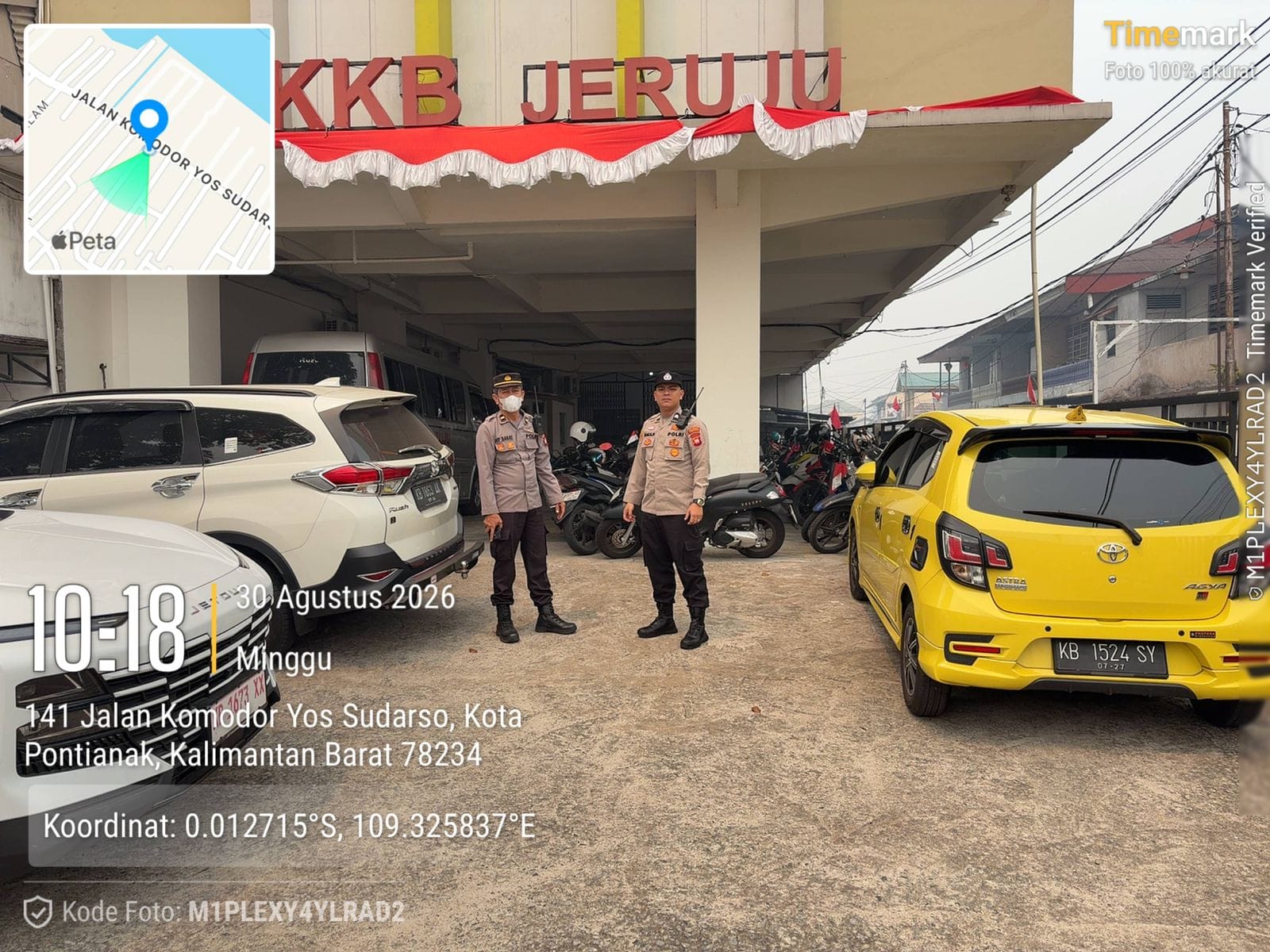 Enggang Polsek Pontianak Barat Laksanakan Patroli dan Pengamanan Ibadah Minggu di Sejumlah Gereja.