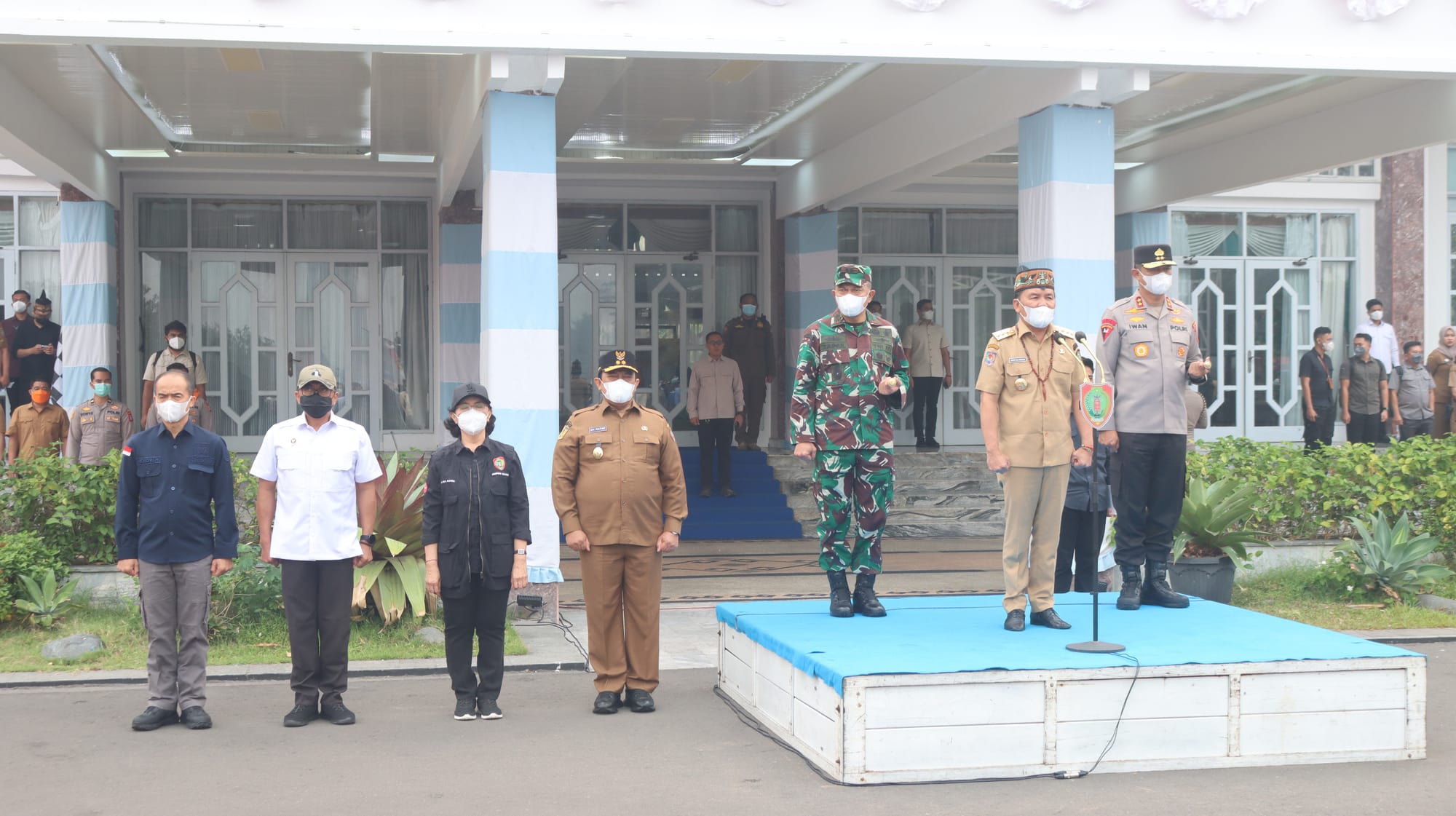 Apel Gabungan Satgas Karhutla di Rumjab Gubernur, Kapolda Kalteng Optimis Karhutla Cepat Teratasi