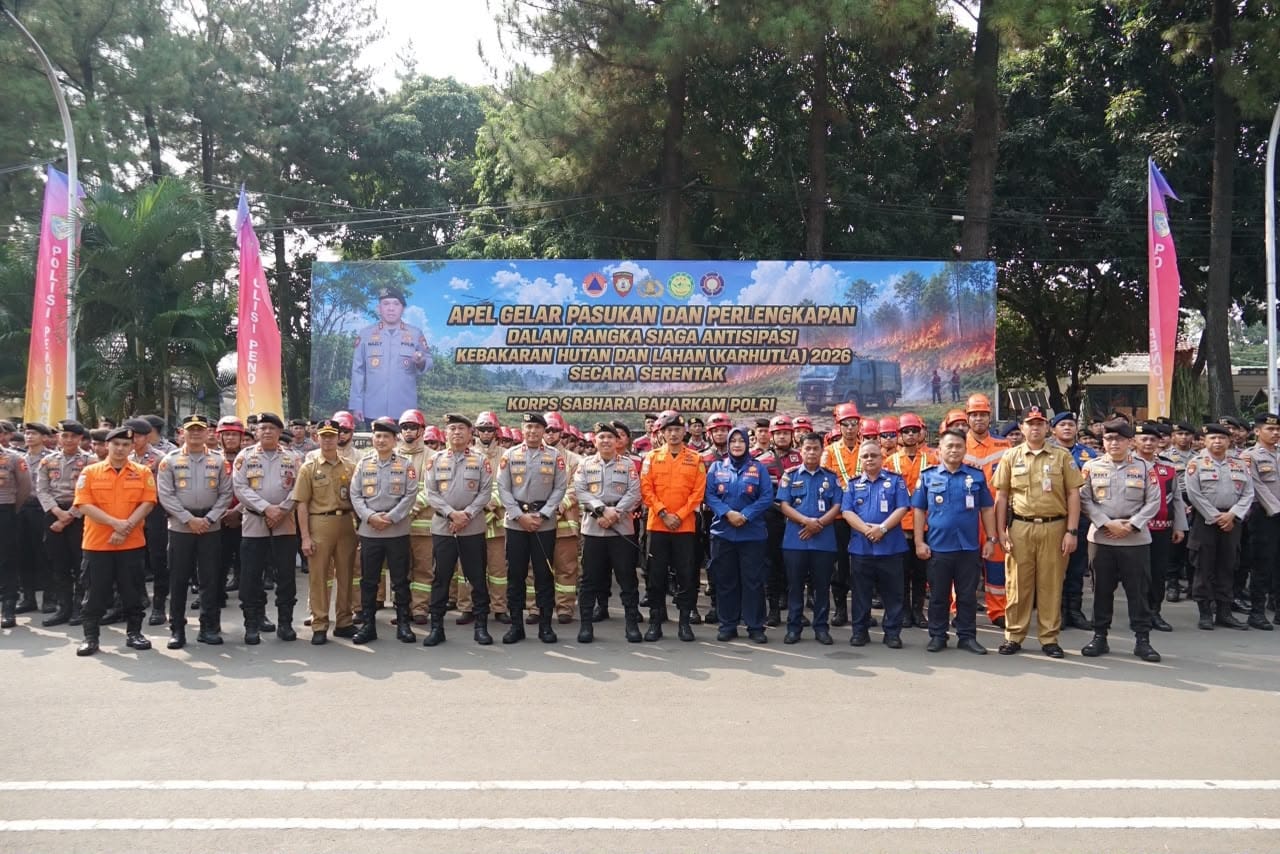 Polri Gelar Apel Serentak Kesiapsiagaan Penanganan Karhutla di Seluruh Indonesia