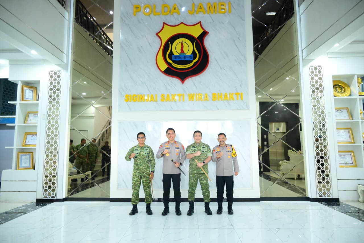 Perkuat Sinergi TNI-Polri, Pangdam XX/TIB Kunjungi Kapolda Jambi Bahas Kamtibmas