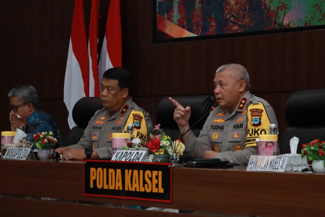 Polda Kalsel Gelar Rakor Karhutla, Kenalkan Inovasi Cairan Pemadam dan Kolam Portable untuk Lahan Gambut