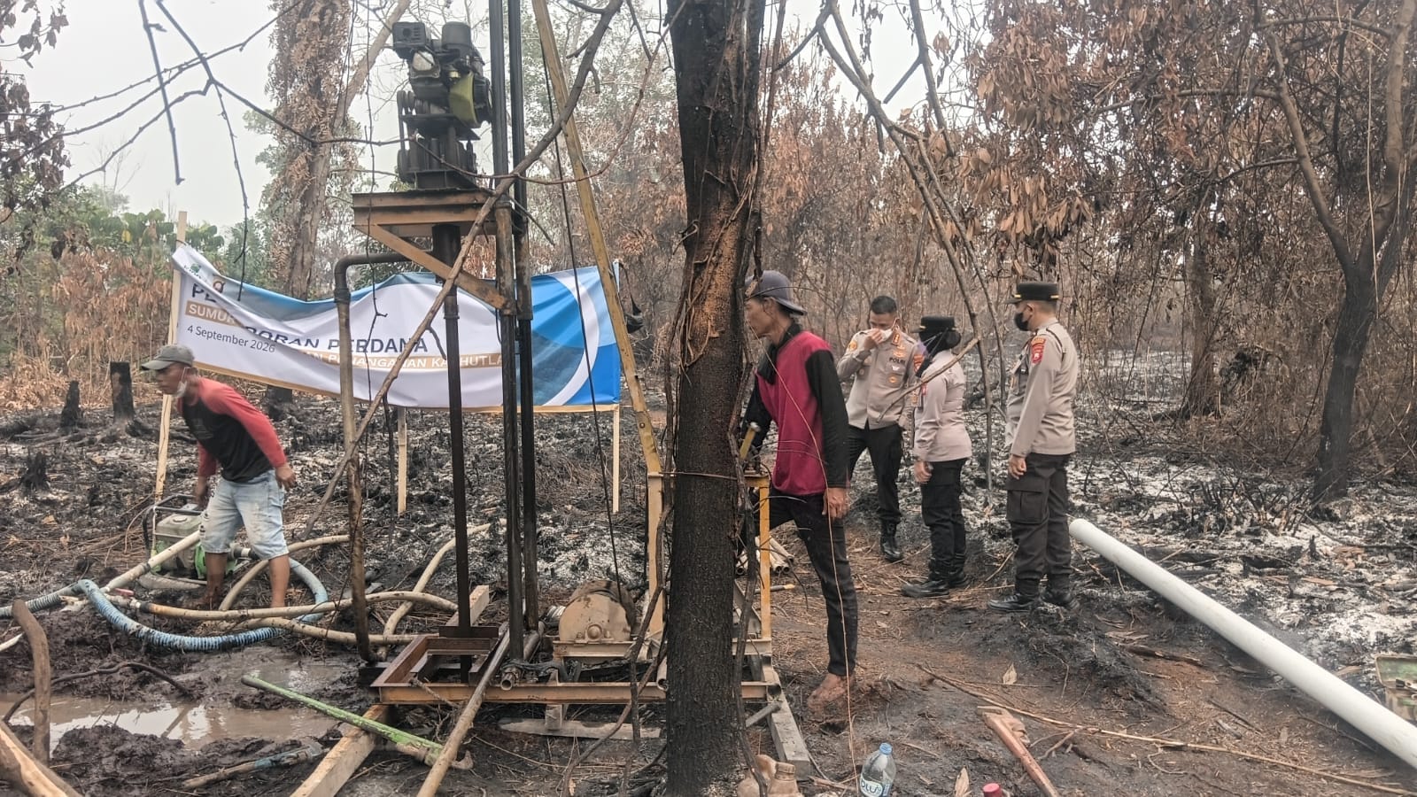 Kapolresta Pontianak Cek Pembuatan Sumur Bor, Perkuat Kesiapsiagaan Hadapi Karhutla