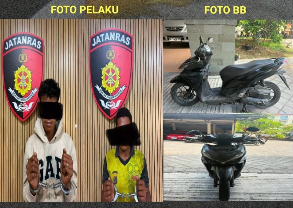 Nekat Curi Motor Dua Pemuda Diamankan Tim URC Jatanras Polda Bali