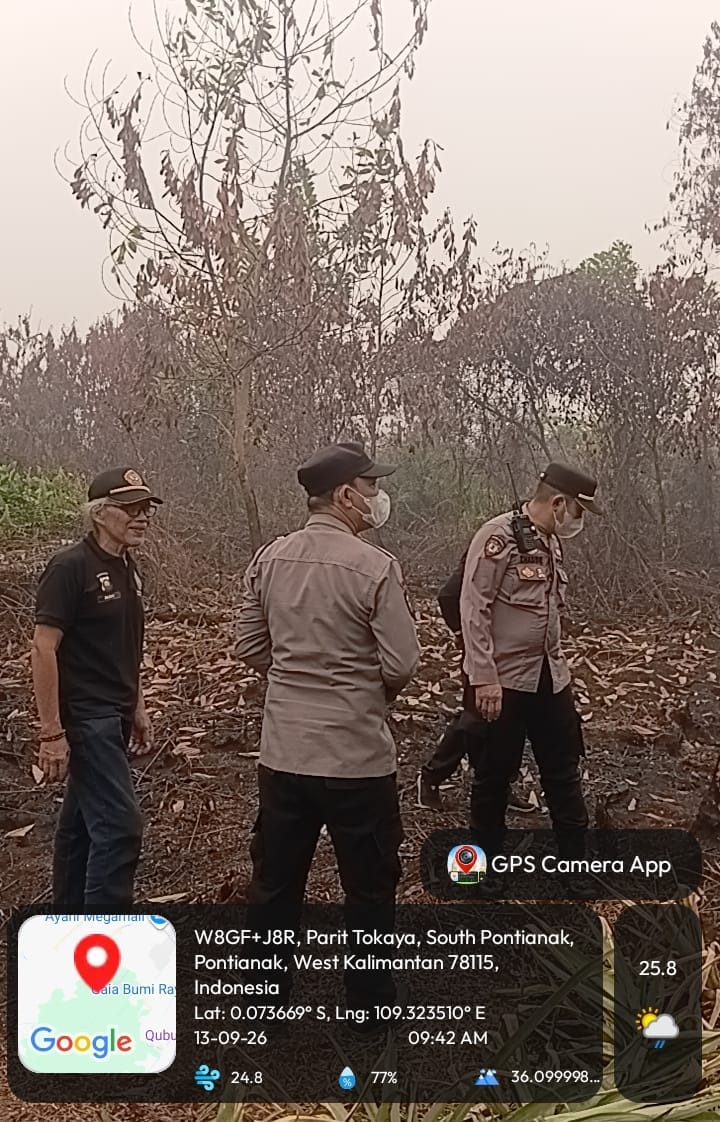 Musim Kemarau, Polsek Pontianak Selatan Perketat Patroli Karhutla dan Ingatkan Warga Jangan Bakar Lahan