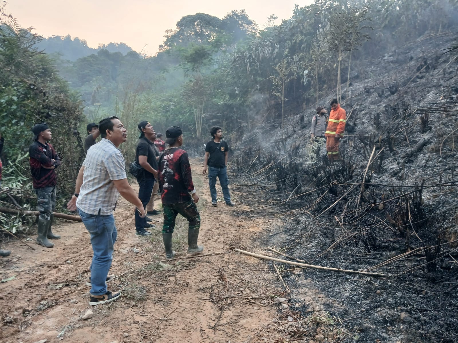 Polda Jambi Tangani Karhutla Seluas 5 Hektare di Areal PT Jebus Maju Merangin