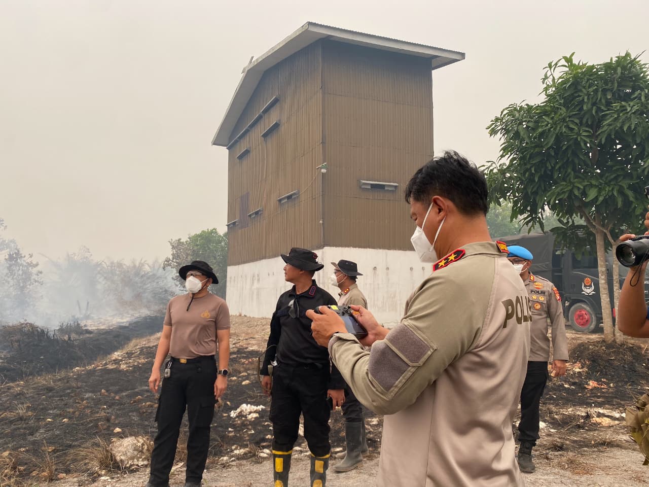 Bersama Kabinda, Kapolda Kalteng Tinjau Penanganan Karhutla di Manduhara