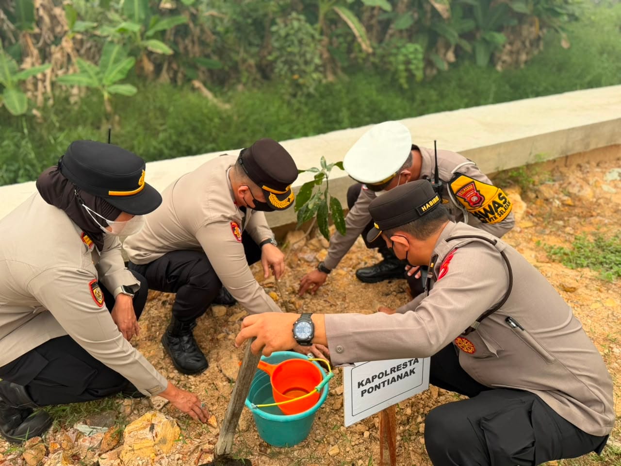 TNI-Polri Bersinergi Tanam 1.000 Pohon, Wujudkan Kepedulian terhadap Lingkungan di Pontianak Selatan