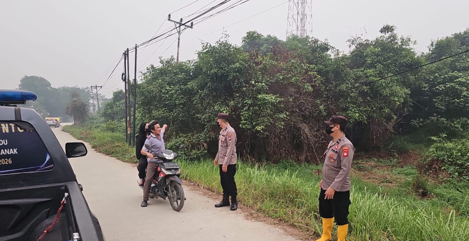 Meskipun Nihil Hot Spot, Polsek Pontianak Utara Tetap Lakukan Himbauan Karhutla