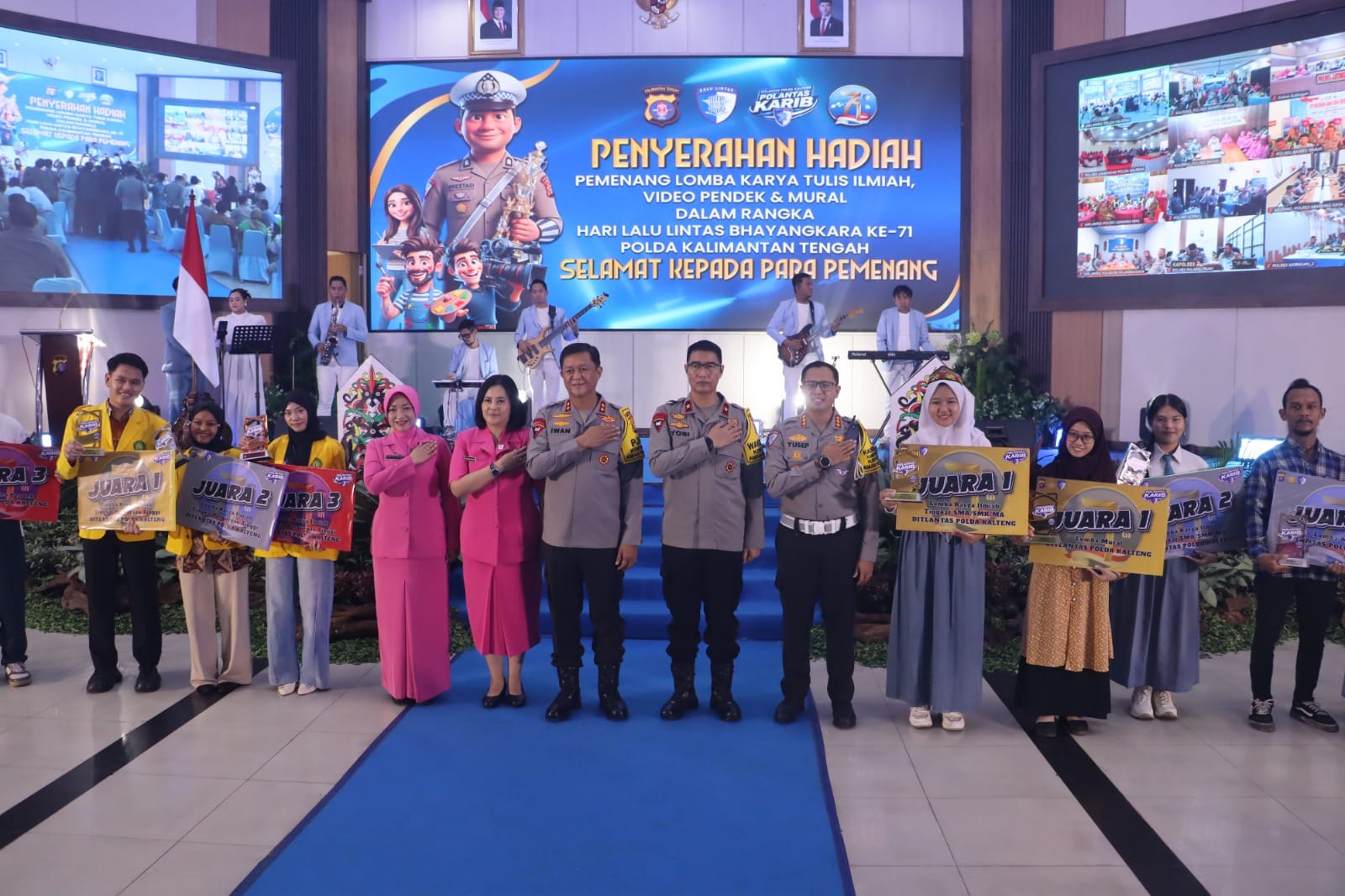 Peringati Hari Lalu Lintas Bhayangkara ke-71, Ditlantas Polda Kalteng Gelar Syukuran