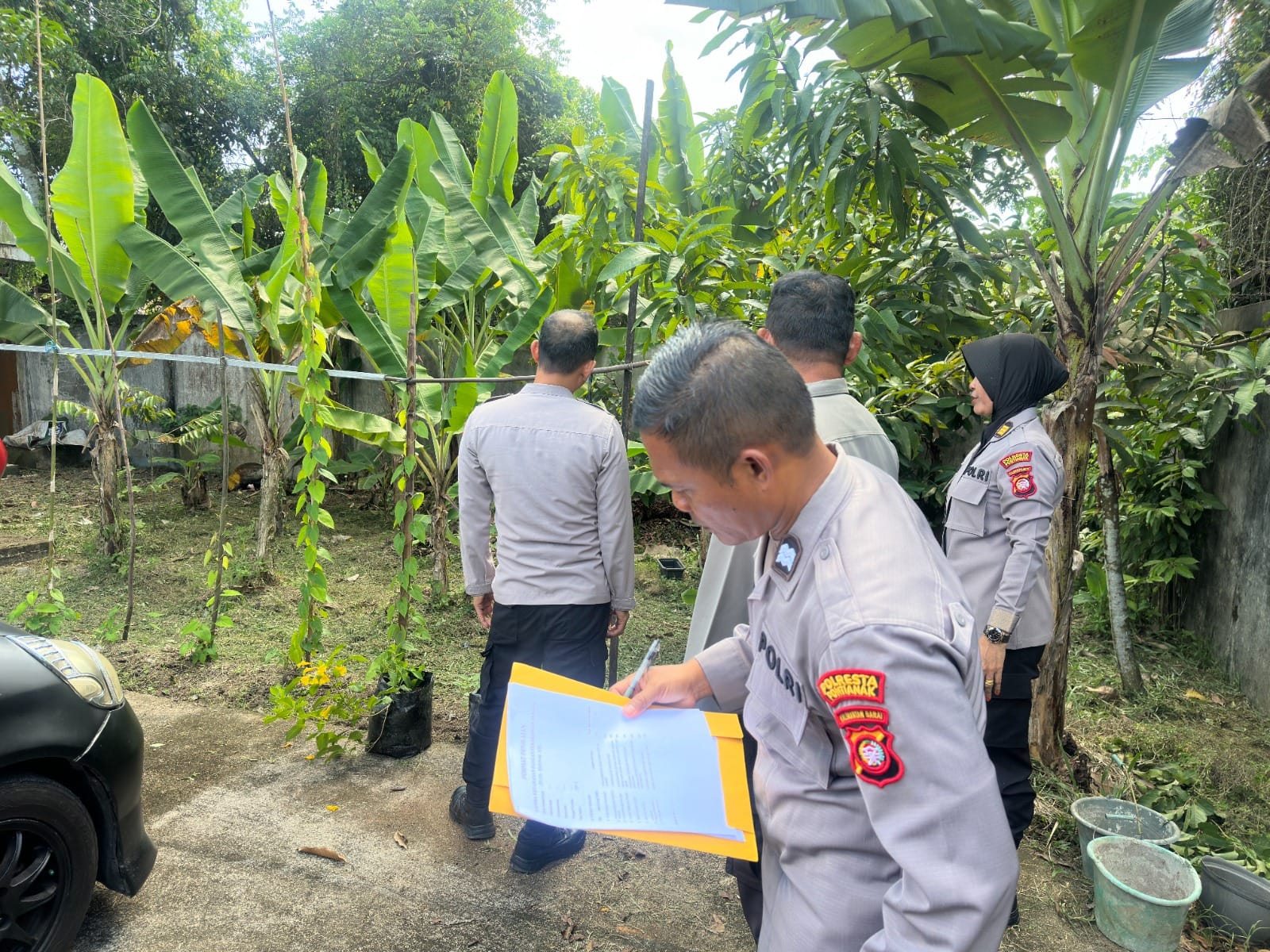 Dukung Program P2B, Bag SDM Polresta Pontianak Monitoring Pemanfaatan Lahan Mako