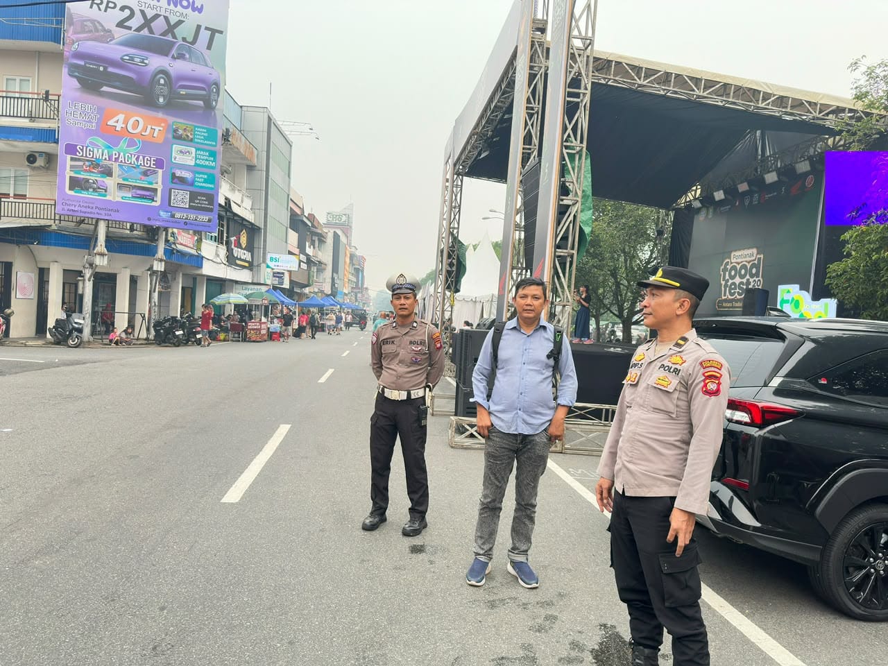 Polri Hadir di Pontianak Food Fest 2026,jaga kenyamanan pengunjung