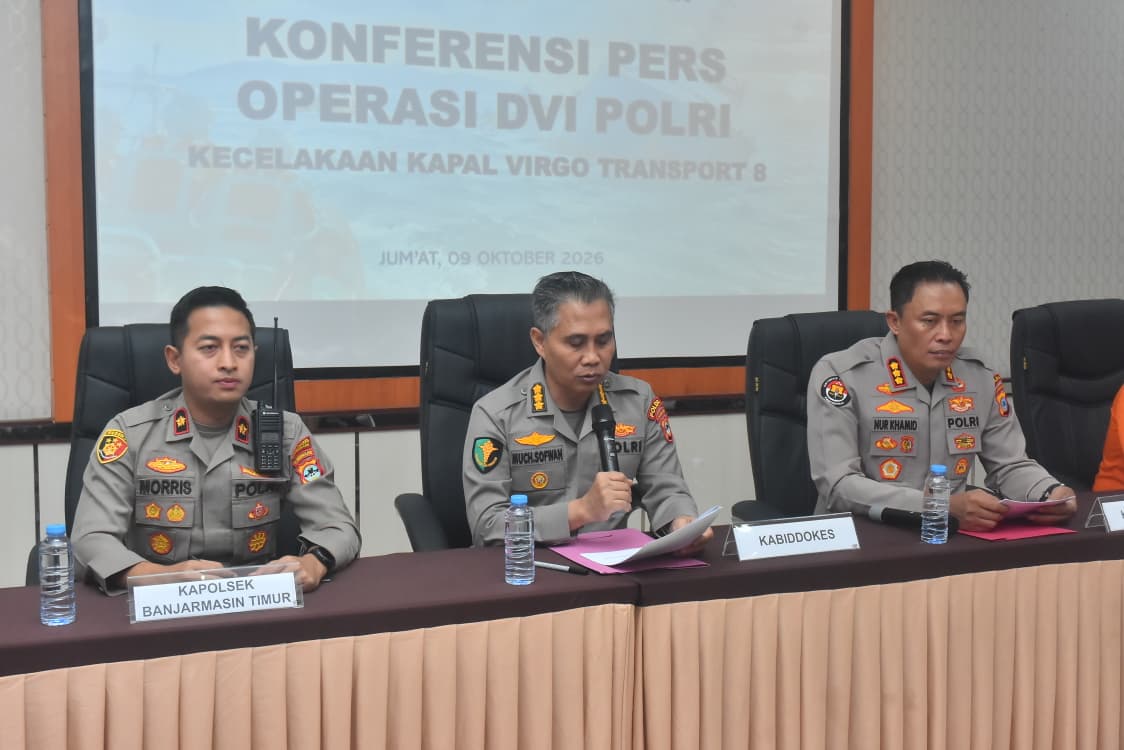 Update KM Virgo Transport 8, DVI Polda Kalsel Kembali Identifikasi Tiga Jenazah